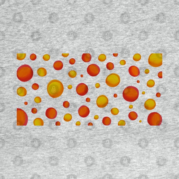 Yellow, Orange and Red Polka Dots by aemworldtraveller@gmail.com